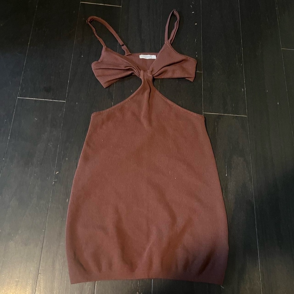 Peppermayo Backless Brown Dress